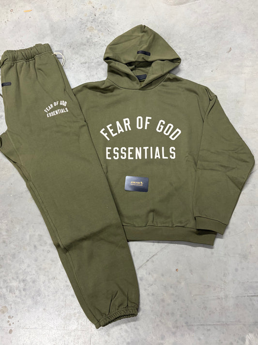 Essentials Tracksuit Set - Military