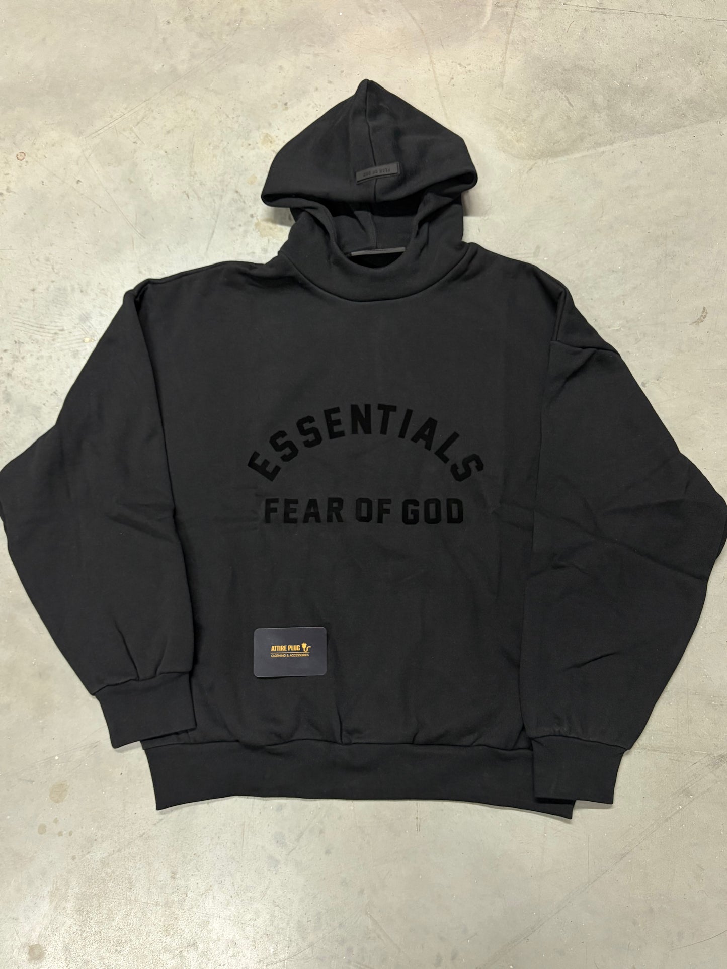 Essentials Jet Black Tracksuit Full Set